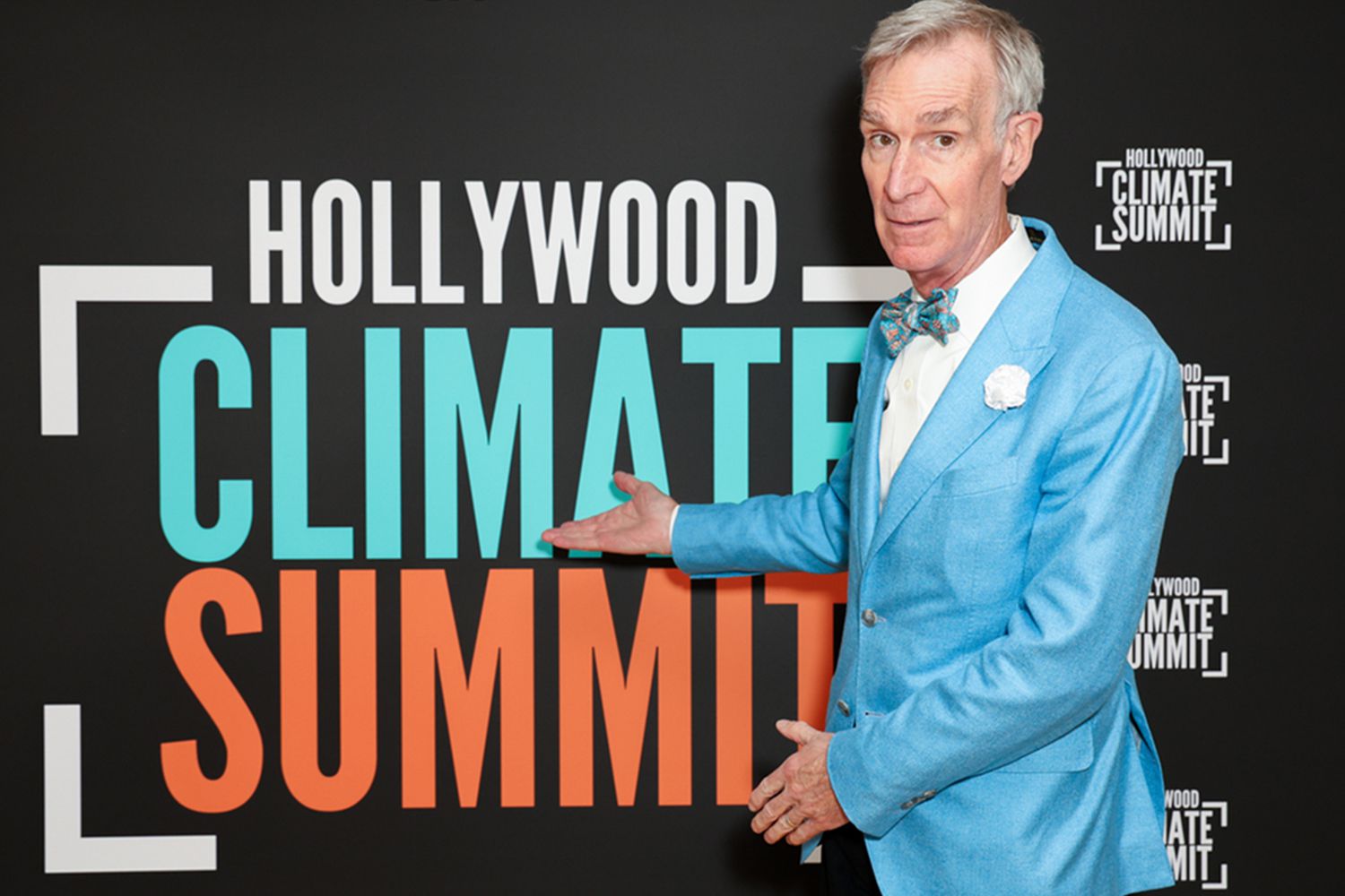 On Tuesday, June 25, Bill Nye discussed ways the entertainment industry can combat the climate crisis at the 2024 Hollywood Climate Summit in Beverly Hills, CA.