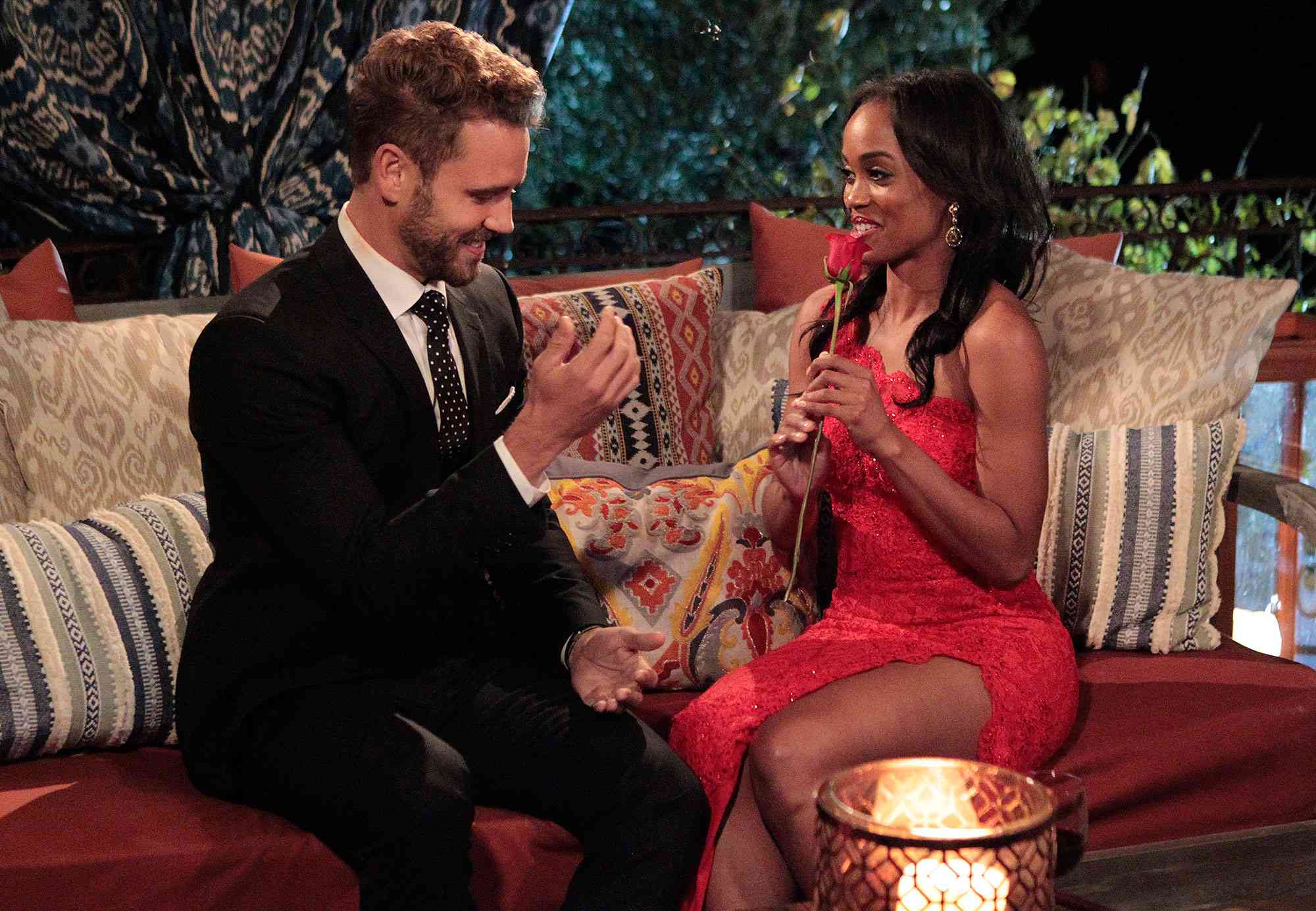 THE BACHELOR - Episode 2101 - What do a dolphin-loving woman, a successful businesswoman who runs her parents multi-million -dollar flooring empire;, a bachelorette, who is hiding a big secret about her past involving Nick, and a no-nonsense Southern belle, who has Nick in her cross-hairs for a big country wedding, all have in common? They all have their sights set on making the Bachelor, Nick Viall, their future husband when the much-anticipated 21th edition of ABC's hit romance reality series, "The Bachelor," premieres, MONDAY, JANUARY 2 (8:00-10:01 p.m., ET), on the ABC Television Network. (Rick Rowell/ABC via Getty Images) NICK VIALL, RACHEL