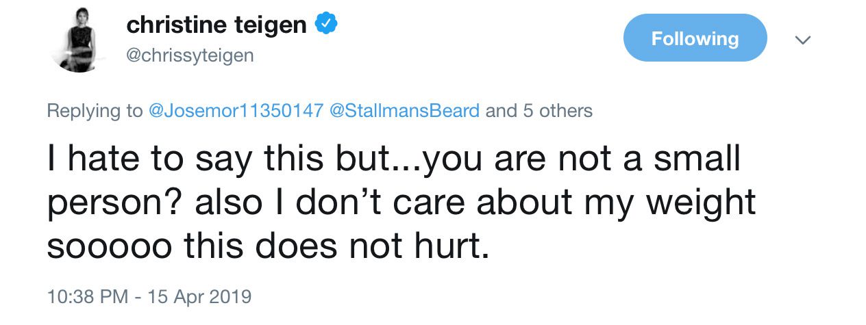 Chrissy Teigen Twitter