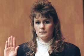 Pamela Smart, 23, takes the oath before sitting in the witness stand in Rockingham County Superior Court in Exeter, N.H., in this file photo taken Monday, March 18, 1991. 