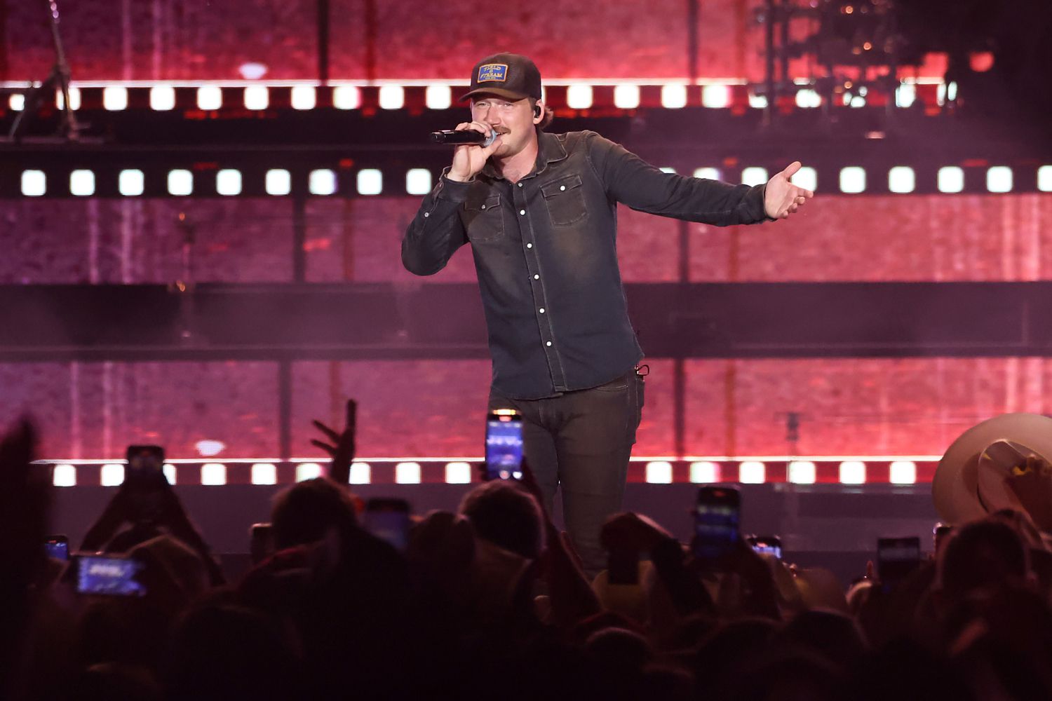 Morgan Wallen performs at the T-Mobile Mane Stage during the 2024 Stagecoach Festival at Empire Polo Club on April 28, 2024 in Indio, California