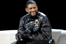 Usher speaks onstage during the Super Bowl LVIII Pregame & Apple Music Super Bowl LVIII Halftime Show Press Conference at the Mandalay Bay Convention Center on February 08, 2024