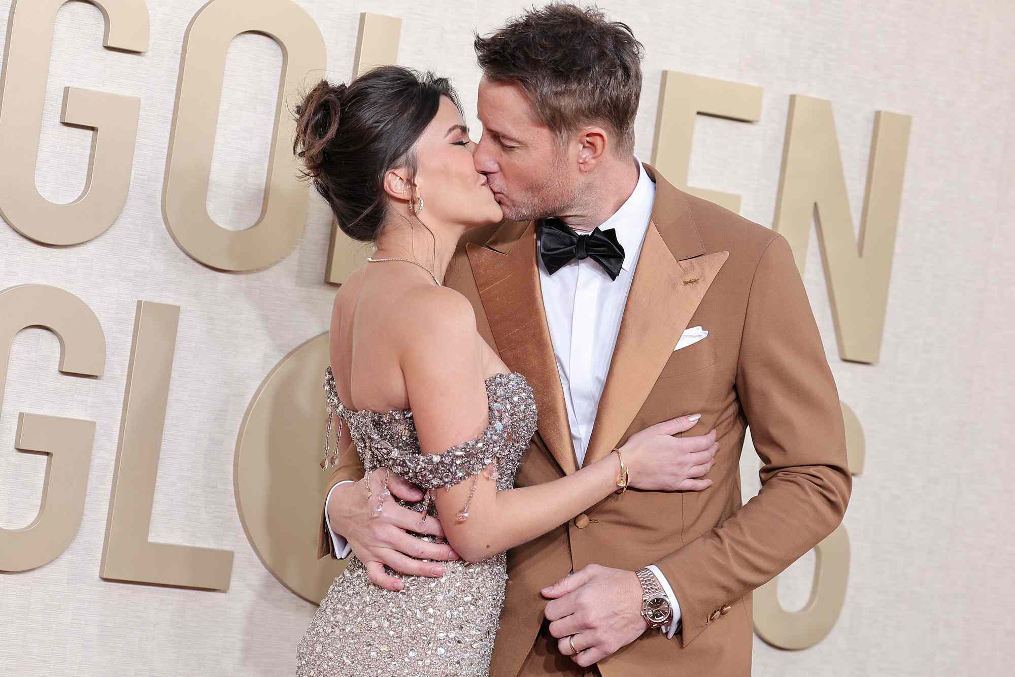  Sofia Pernas and Justin Hartley arrive at the 81st Golden Globe Awards 