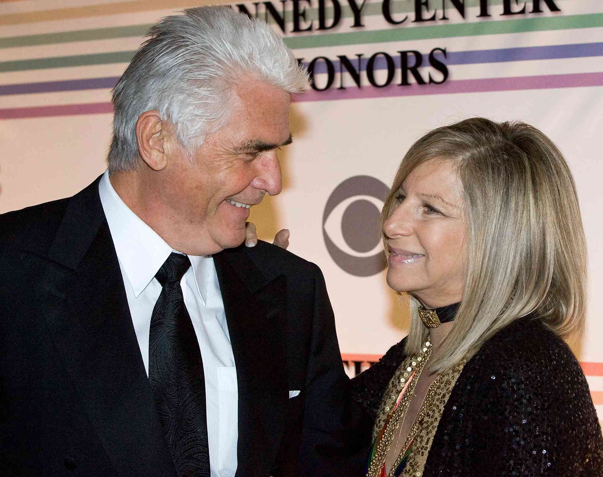 Barbara Streisand and James Brolin arrive at the 31st Annual Kennedy Center Honors at the Hall of States inside the John F. Kennedy Center for the Performing Arts on December 7, 2008 in Washington, DC