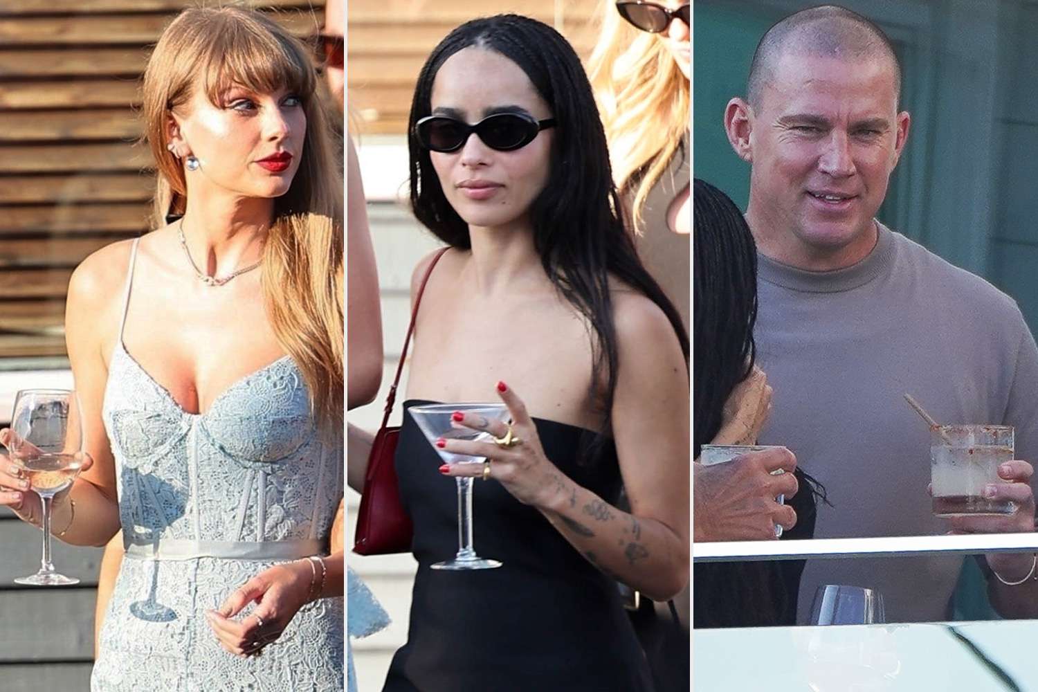 Taylor Swift, ZoeÌ Kravitz, and Channing Tatum