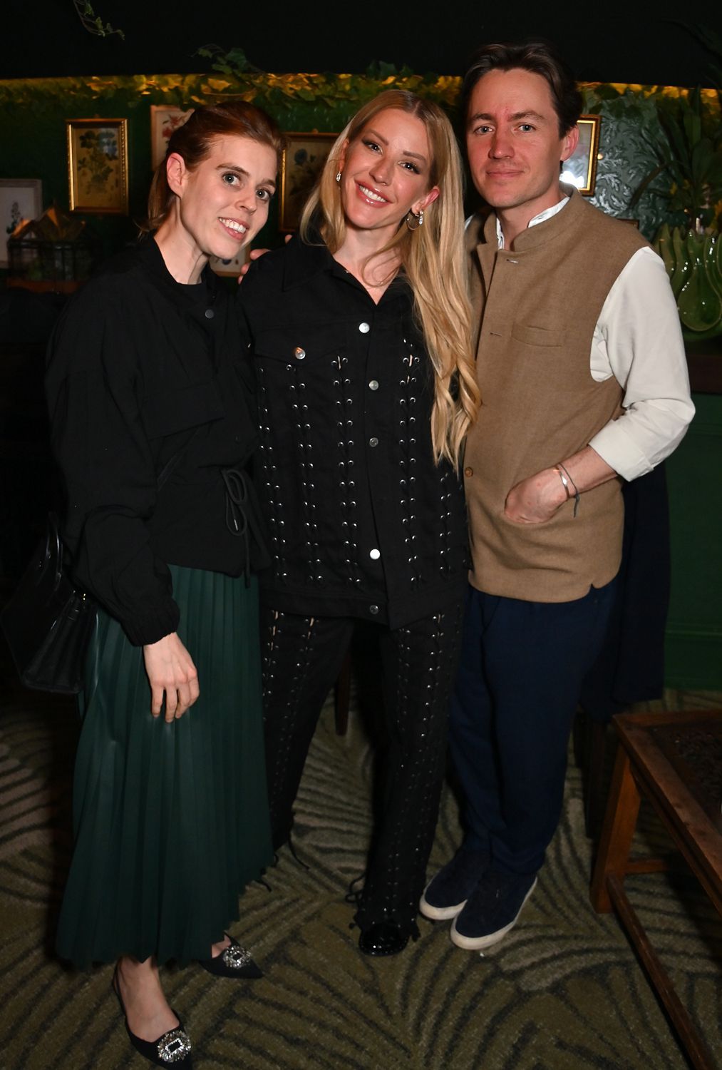 Princess Beatrice of York, Ellie Goulding and Edoardo Mapelli Mozzi attend the Ellie Goulding x SERVED Private Party at Royal Albert Hall on April 11, 2024 in London, England. 