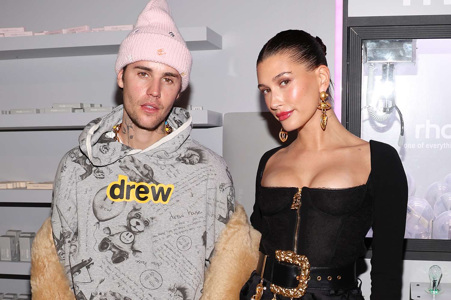 Justin Bieber and Hailey Bieber attend OBB Media's Grand Opening of OBB Studios