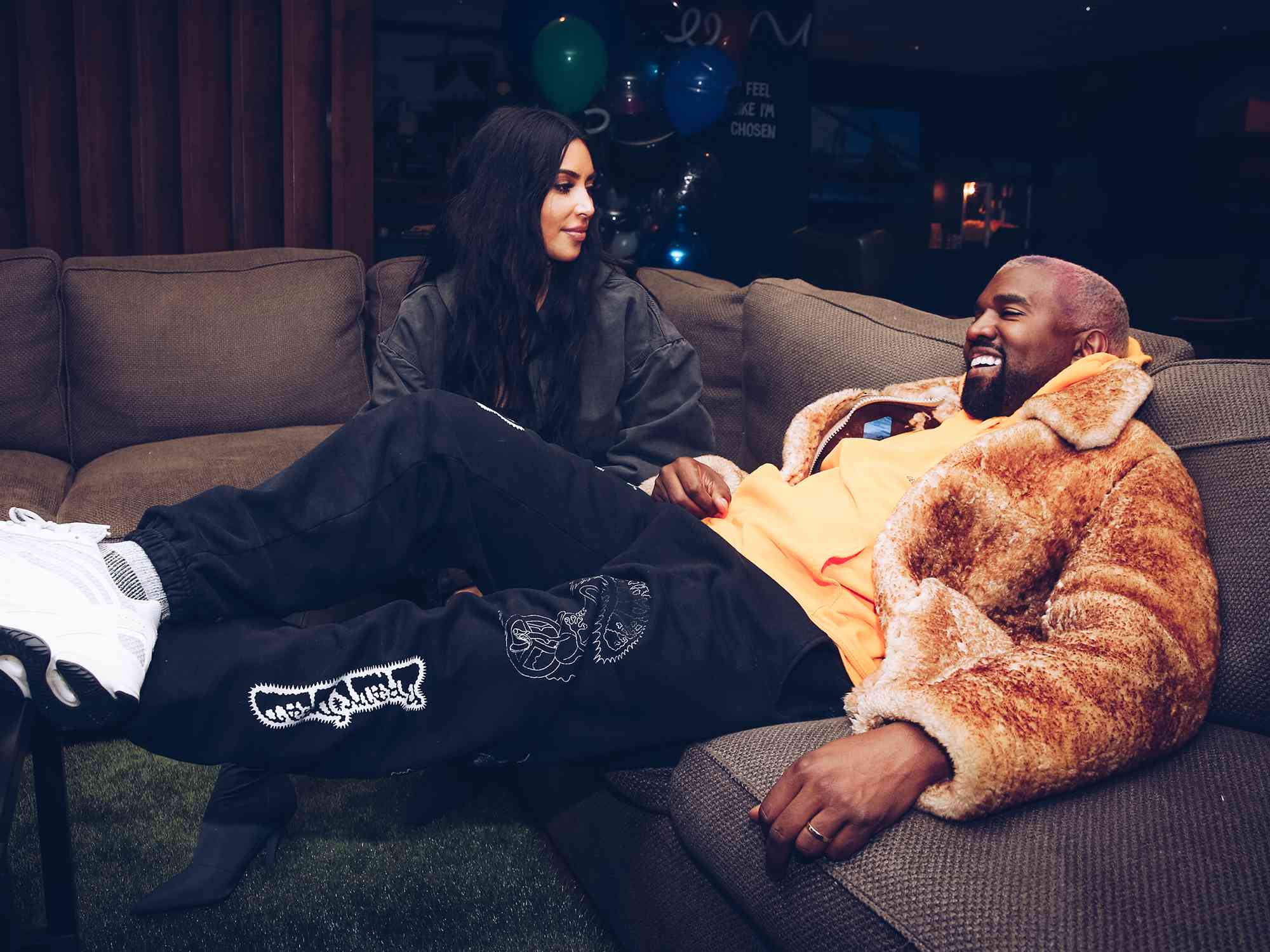 Kim Kardashian West and Kanye West attend the Travis Scott Astroworld Tour at The Forum on December 19, 2018 in Inglewood, California