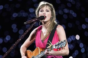 Taylor Swift performs onstage during "Taylor Swift | The Eras Tour" at Olympiastadion on July 27, 2024 in Munich, Germany.