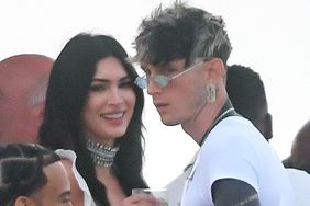 July 4, 2024: Machine Gun Kelly and Megan Fox are spotted mingling on the beach at Michael Rubin's star studded White Party at the Fanatics CEO's mansion in The Hamptons.