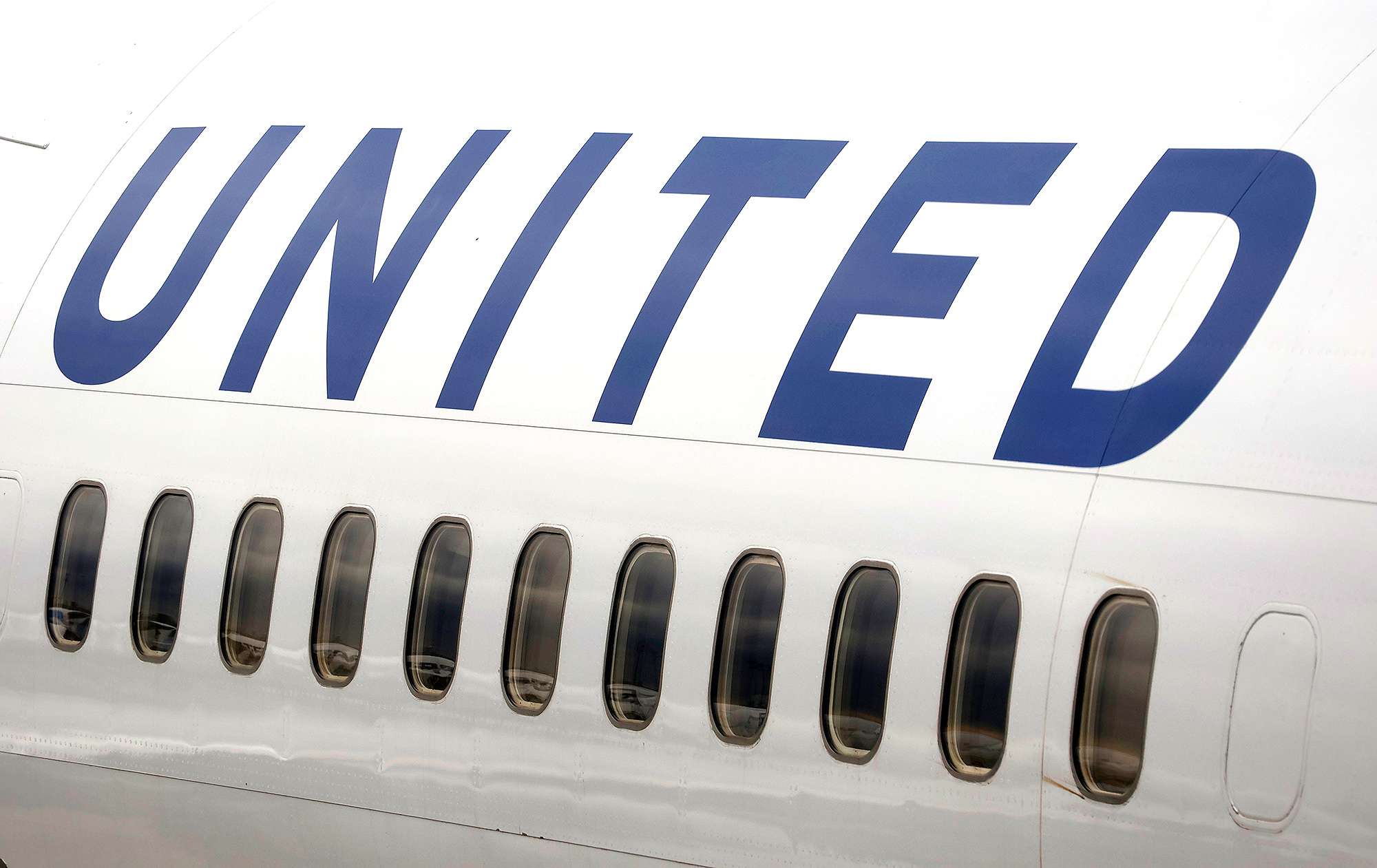  A United Airlines airplane sits at a gate at Newark Liberty International Airport on January 27, 2024