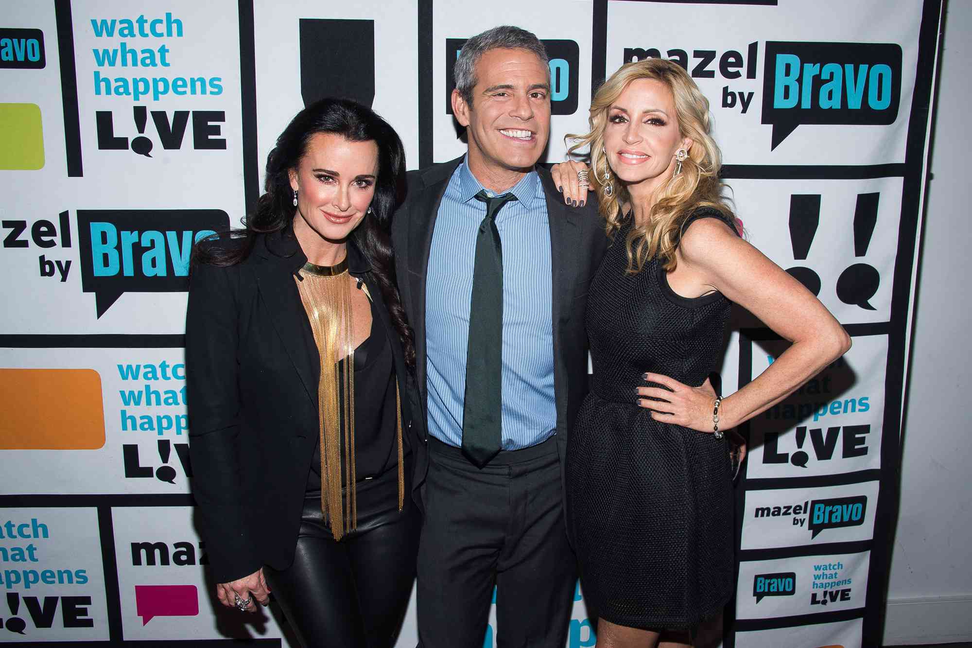 yle Richards, Andy Cohen and Camille Grammer 