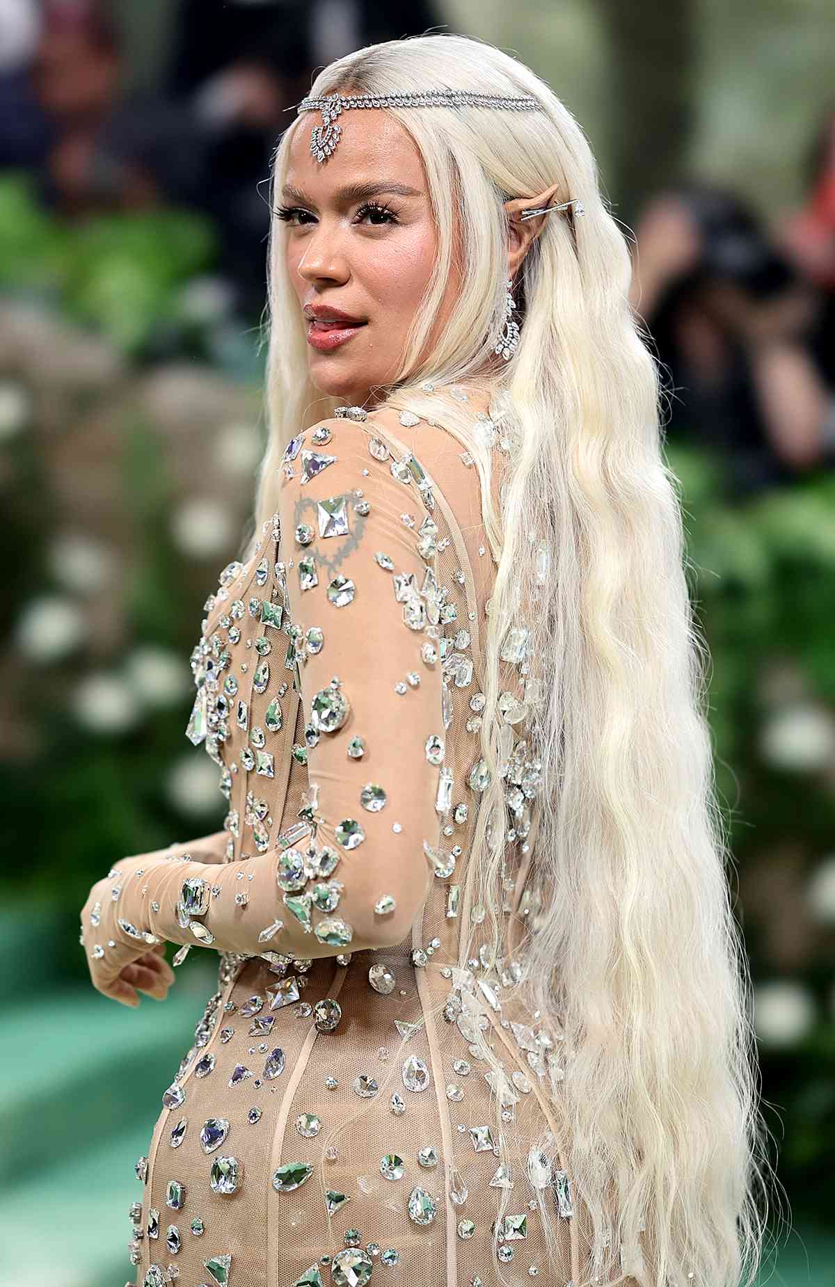 Karol G attends The 2024 Met Gala Celebrating "Sleeping Beauties: Reawakening Fashion" at The Metropolitan Museum of Art on May 06, 2024 in New York City. 