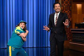  Rachel Dratch as an Olympic Breakdancer during a monologue walk-on with host Jimmy Fallon on Monday, August 12, 2024