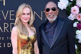 LOS ANGELES, CALIFORNIA - APRIL 27: (L-R) Nicole Kidman and Morgan Freeman attend the 49th AFI Life Achievement Award: A Tribute To Nicole Kidman at Dolby Theatre on April 27, 2024 in Los Angeles, California.