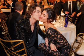 Timothee Chalamet and Kylie Jenner at the 81st Golden Globe Awards held at the Beverly Hilton Hotel on January 7, 2024 in Beverly Hills, California