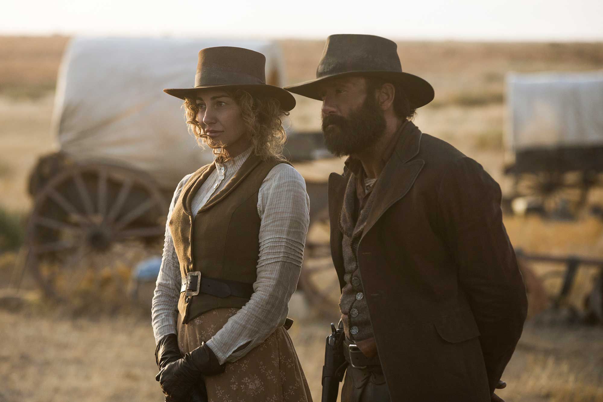 Faith Hill as Margaret and Tim McGraw as James in 1883