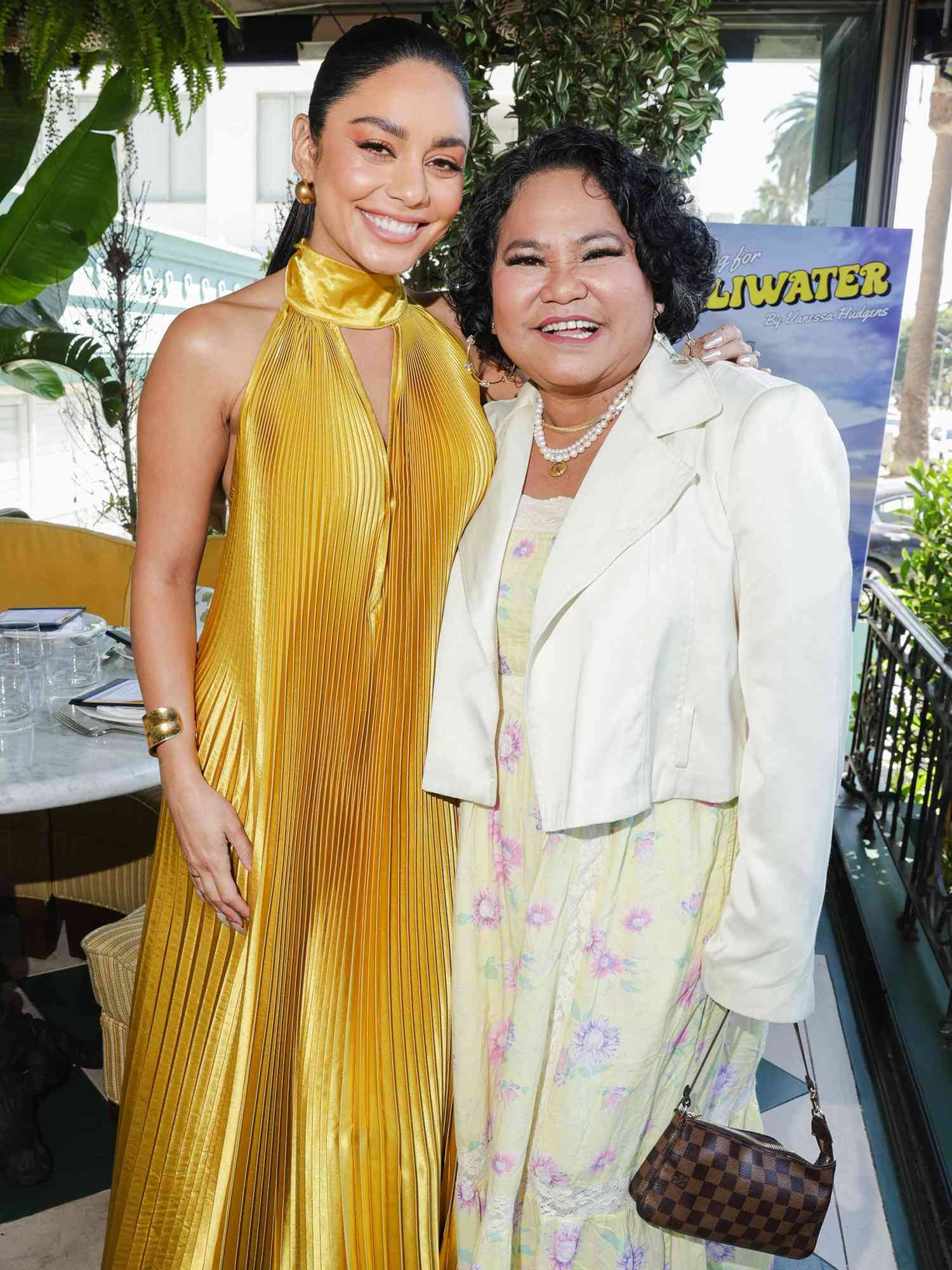 Vanessa Hudgens and Gina Guangco at the Caliwater Pineapple Brunch on September, 8, 2023 in Santa Monica California.