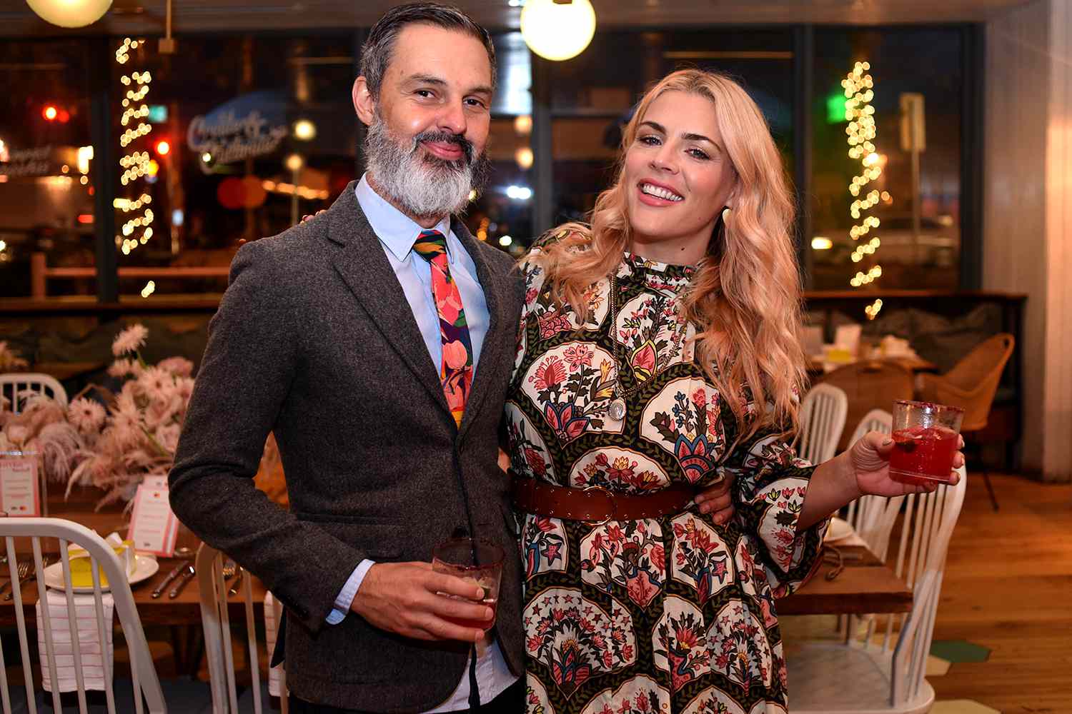  Marc Silverstein and Busy Philipps attend Create & Cultivate and Mastercard Intimate Dinner at Cafe no se 