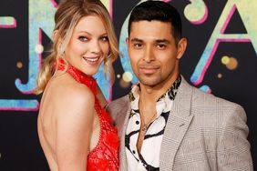 Wilmer Valderrama (R) and wife Amanda Pacheco attend the premiere of "Encanto" at El Capitan Theatre in Los Angeles, California on November 3, 2021