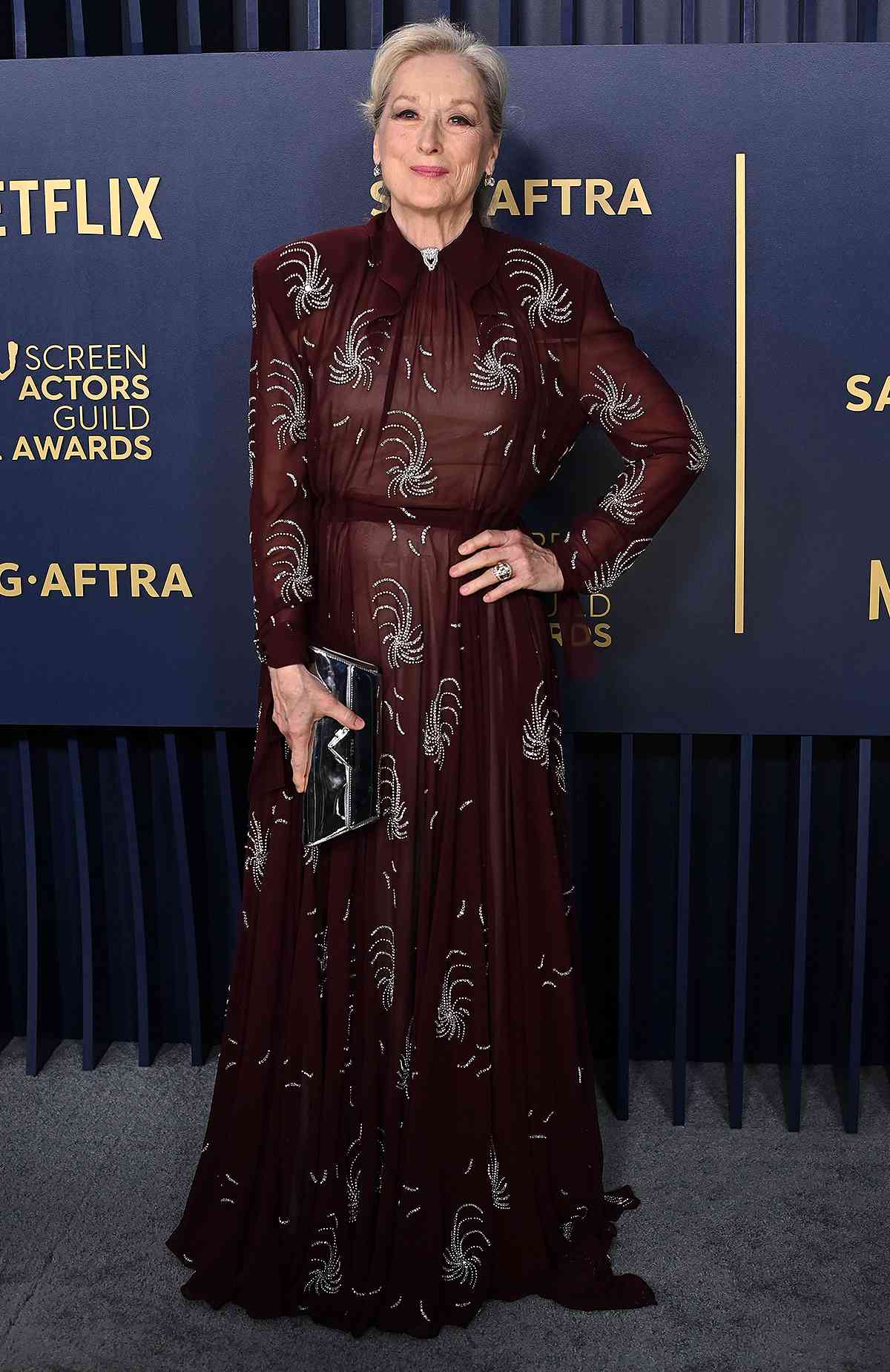 Meryl Streep 30th Screen Actors Guild Awards, Arrivals, Shrine Auditorium, Los Angeles, California, USA - 24 Feb 2024