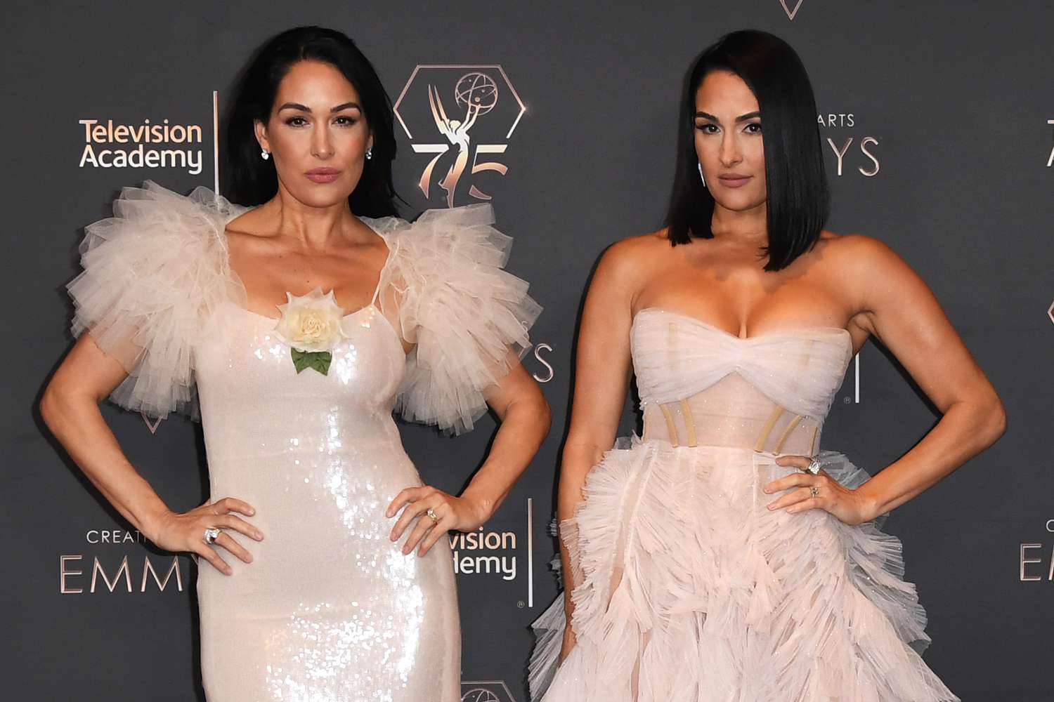 Brie Garcia and Nikki Garcia at the 75th Creative Arts Emmy Awards