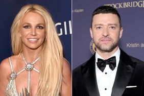 Britney Spears poses backstage at the 29th Annual GLAAD Media Awards; Justin Timberlake attends the 2022 Children's Hospital Los Angeles Gala