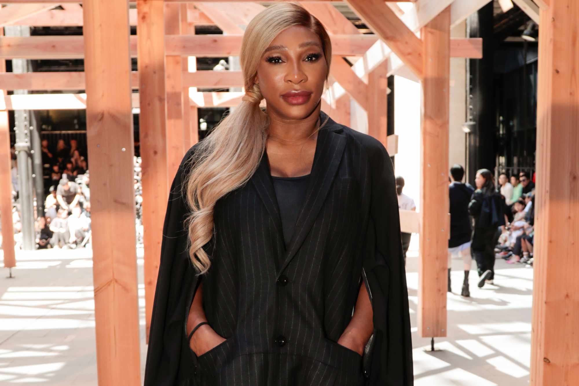 Serena Williams attends the Sacai Menswear Spring/Summer 2025 show as part of Paris Fashion Week on June 23, 2024 in Paris, France