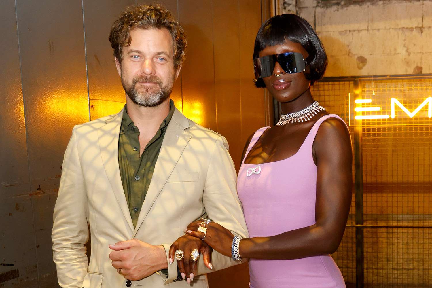 Joshua Jackson and Jodie Turner-Smith attend the unveiling of the new fully-electric Lotus Emeya on September 07, 2023