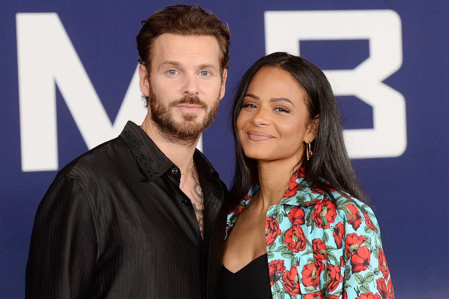 Christina Milian abd Matt Pokora at the 'Ambulance' film premiere on April 4, 2022.