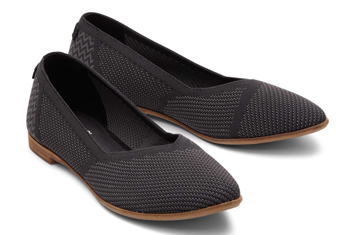 Toms Jutti Neat Black Knit Flat