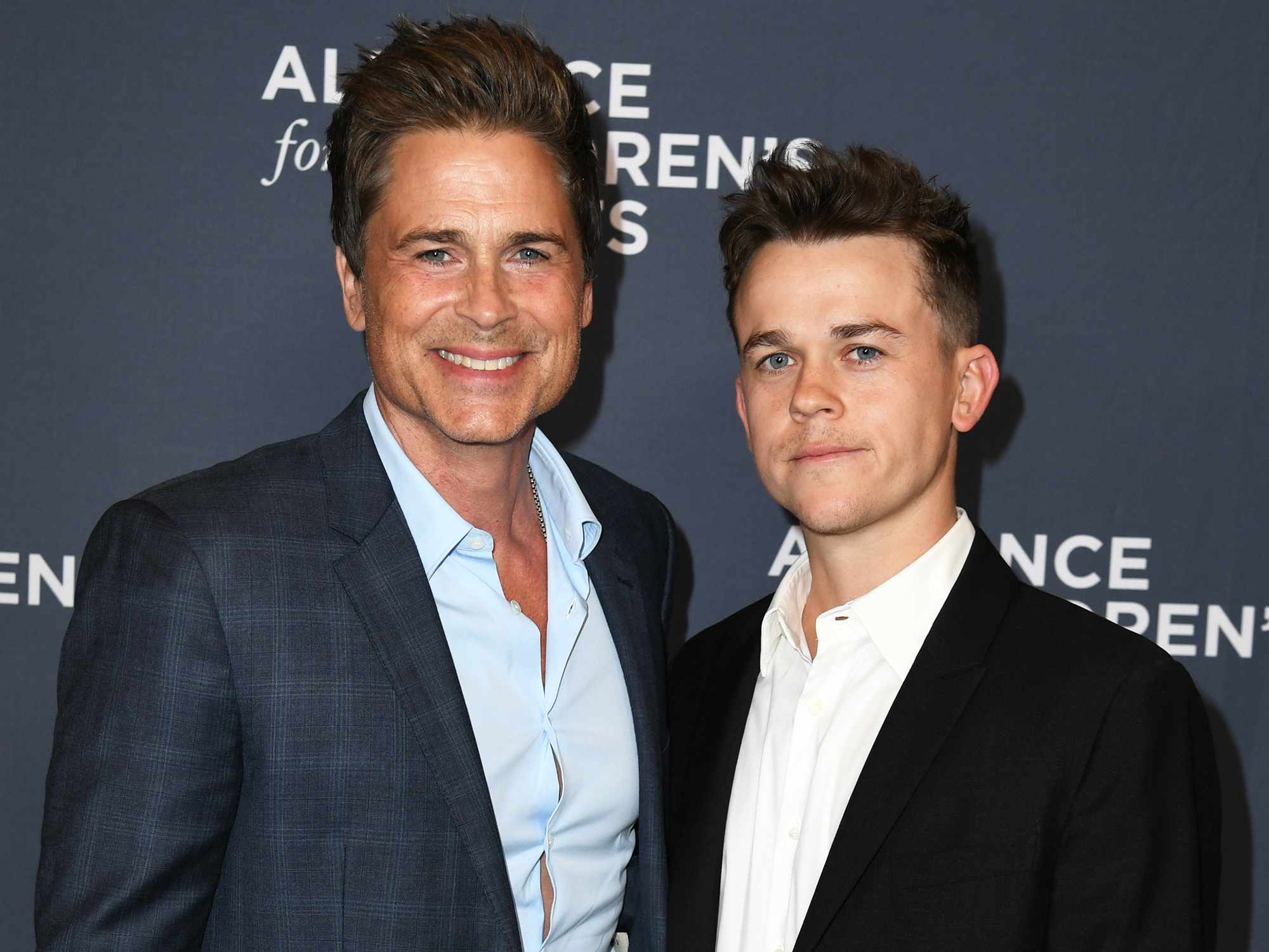 Rob Lowe (L) and John Owen Lowe attend The Alliance For Children's Rights 30th Anniversary Champions For Children at The Beverly Hilton on March 09, 2022 in Beverly Hills, California