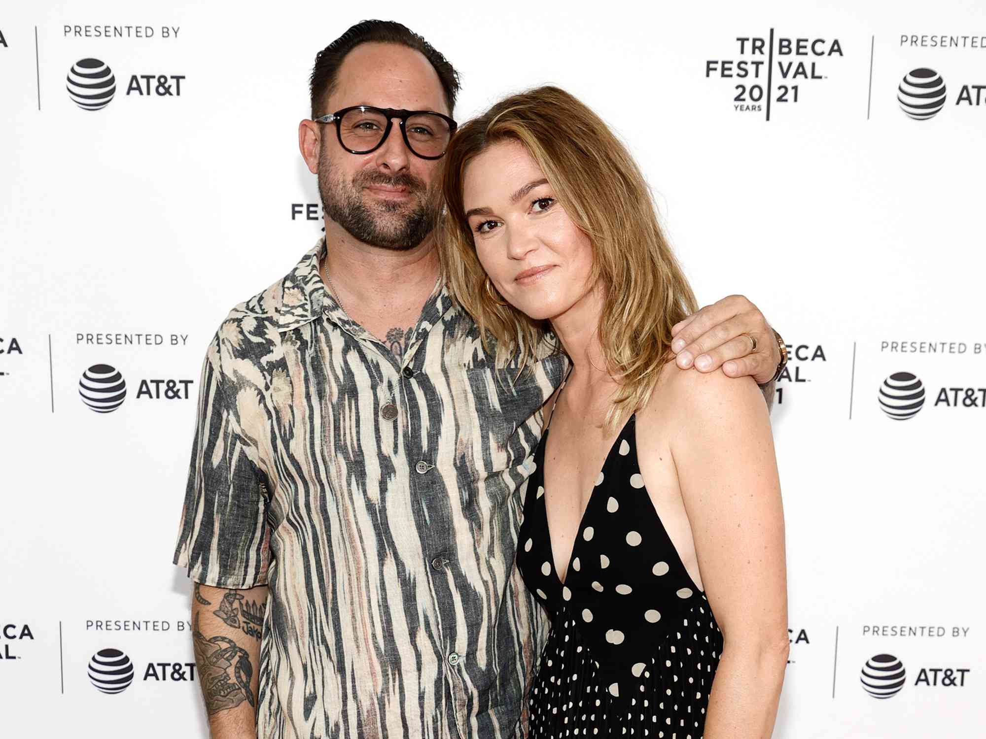 Preston Cook and Julia Stiles attend the Ã¢ÂÂThe God Committee" premiere during the 2021 Tribeca Festival