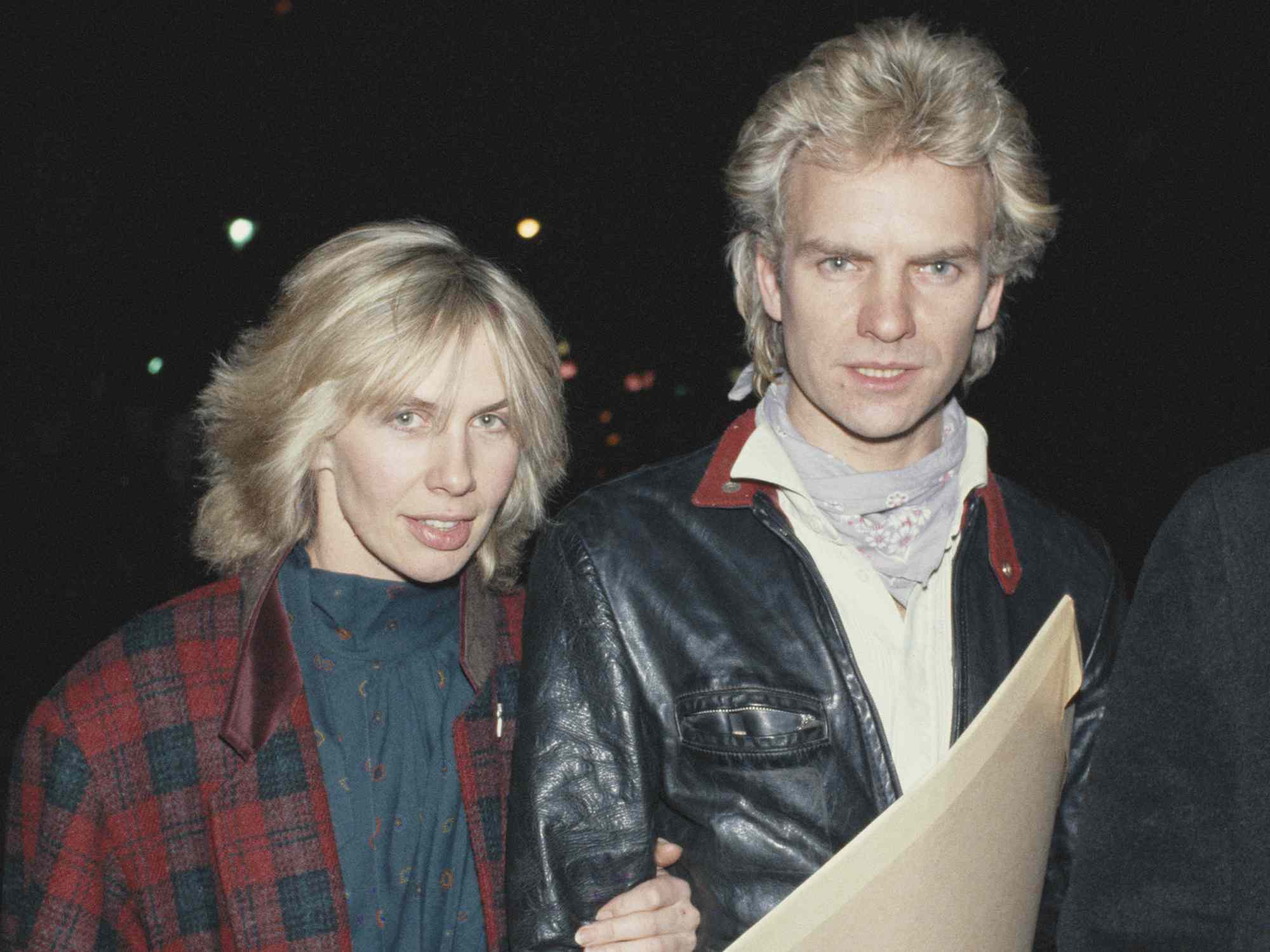 Sting with his partner Trudie Styler, circa 1985