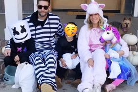 Kristin Cavallari and Jay Cutler with their kids Camden, Jaxon, and Saylor on Halloween. 