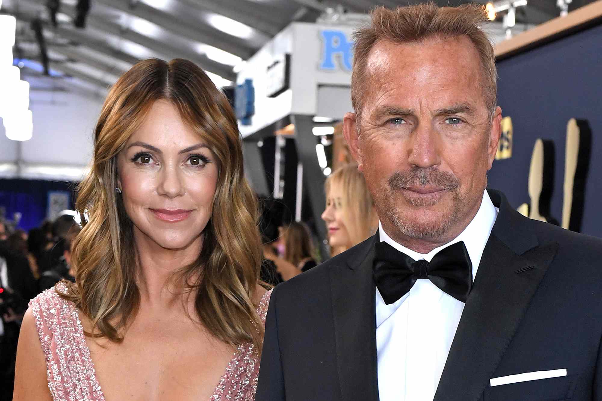 Christine Baumgartner and Kevin Costner