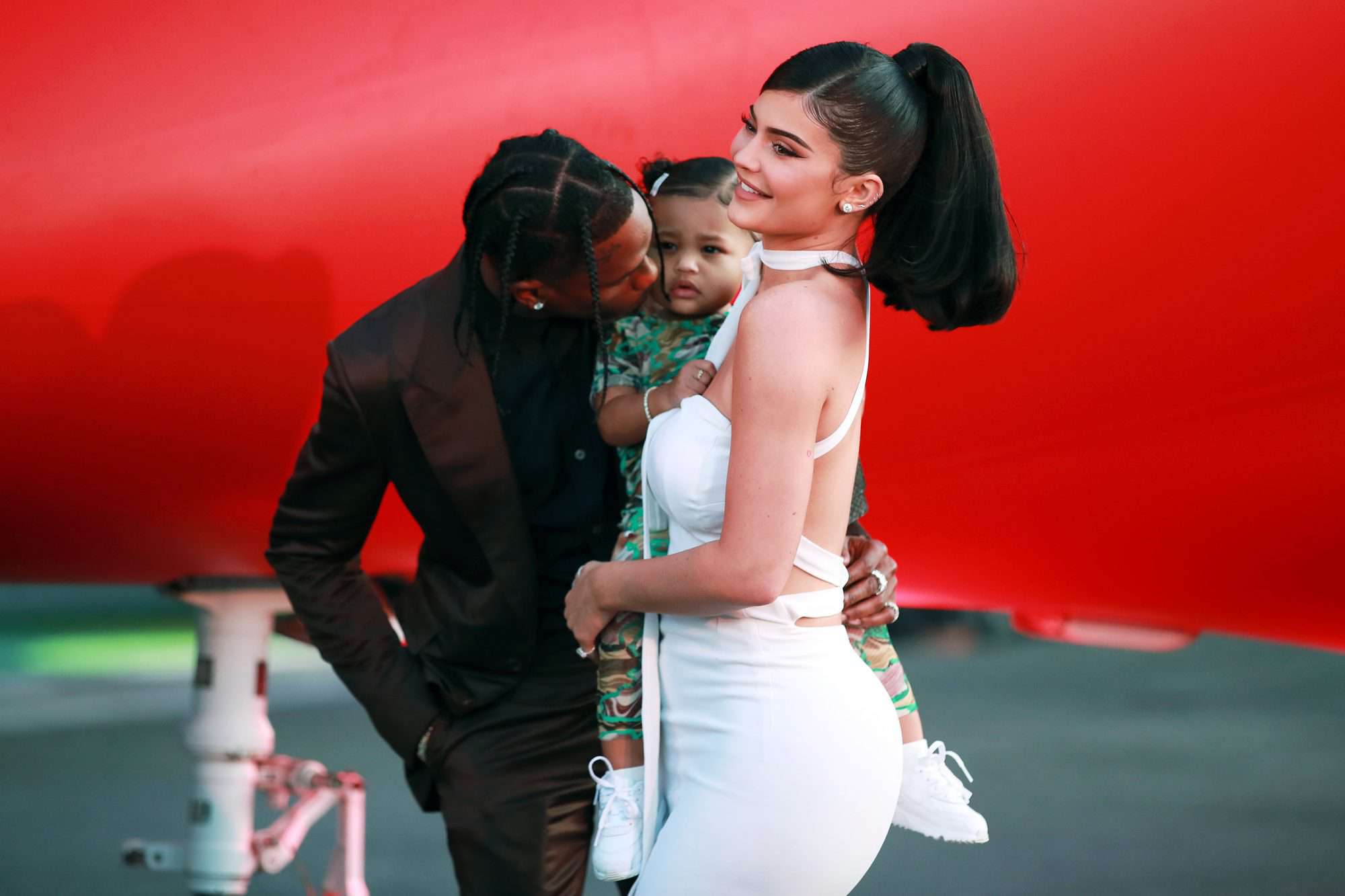 Travis Scott, Stormi Webster, and Kylie Jenner