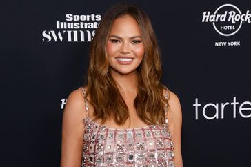 Chrissy Teigen attends the 2024 Sports Illustrated Swimsuit Launch Party at Hard Rock Hotel on May 16, 2024