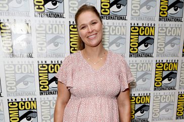 Ronda Rousey poses during the debut of her new graphic novel "Expecting The Unexpected" during 2024 Comic-Con International at Hilton Bayfront on July 25, 2024 in San Diego, California. 