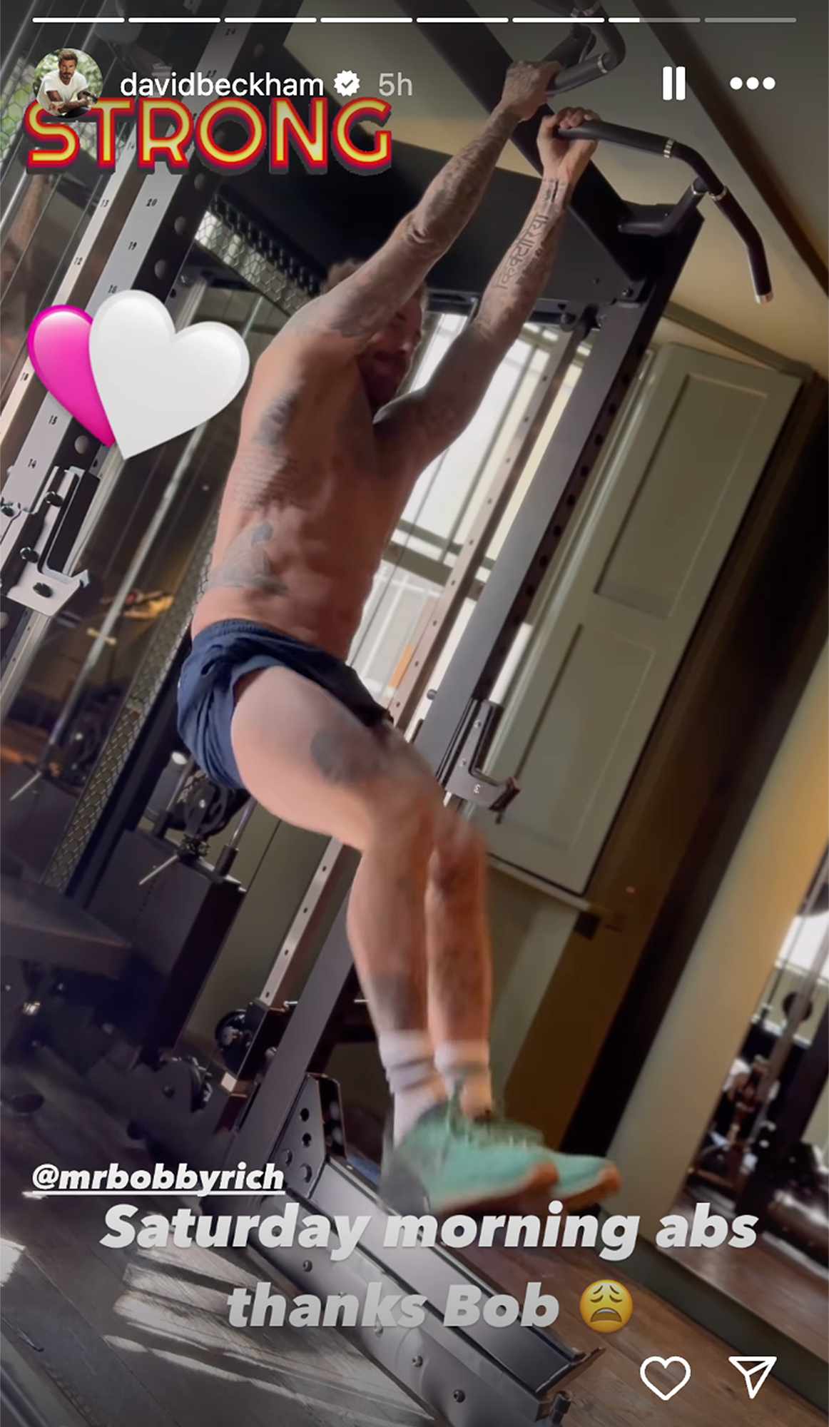 David Beckham Posts Shirtless Workout Video