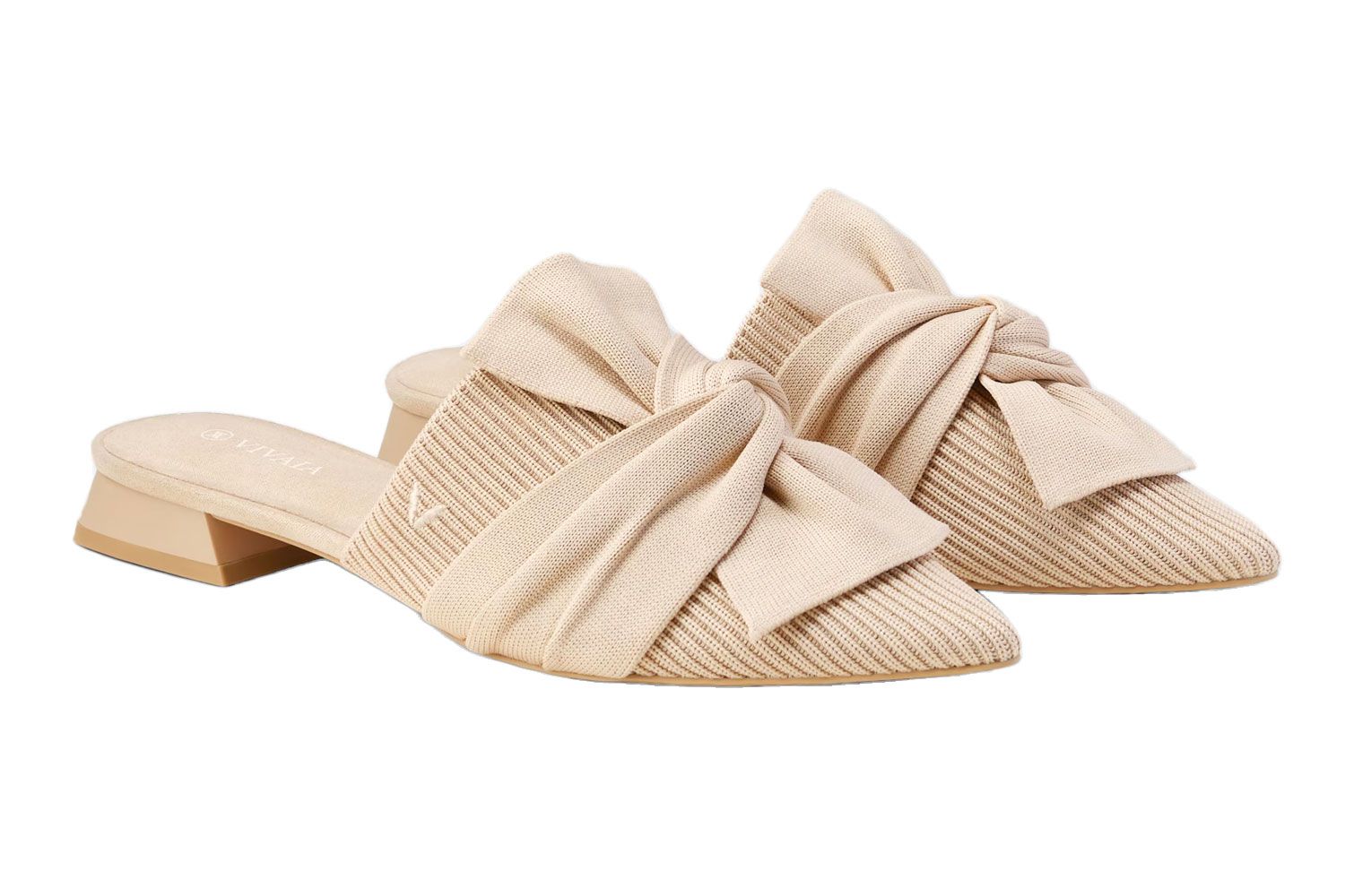 Vivaia Pointed-Toe Knot Sandals