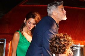 George Clooney with his wife Amal Clooney enjoy a spot of fine Italian dining at the Cozy canal side eatery Ristorante Da Ivo in Venice, Italy.