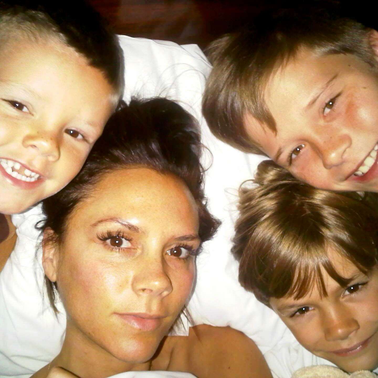 Victoria Beckham and sons.