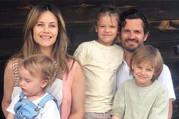 Princess Sofia and Prince Carl Philip of Sweden Share a Family Portrait with Three Sons: 'Summer Greetings'