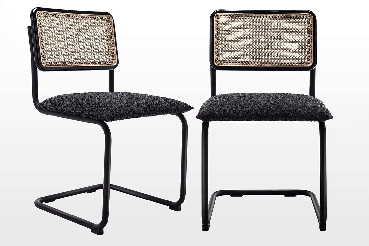 Amazon Zesthouse Mid-Century Modern Dining Chairs, Accent Rattan Kitchen Chairs, Armless Mesh Back Cane Chairs