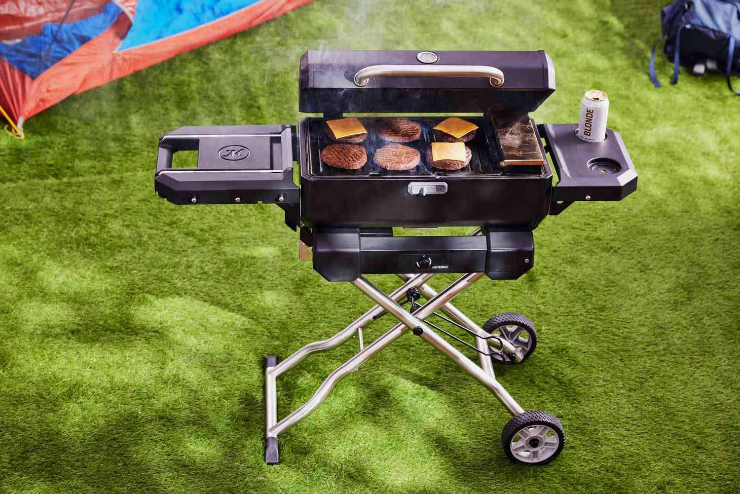 Masterbuilt Portable Charcoal Grill and Smoker is displayed