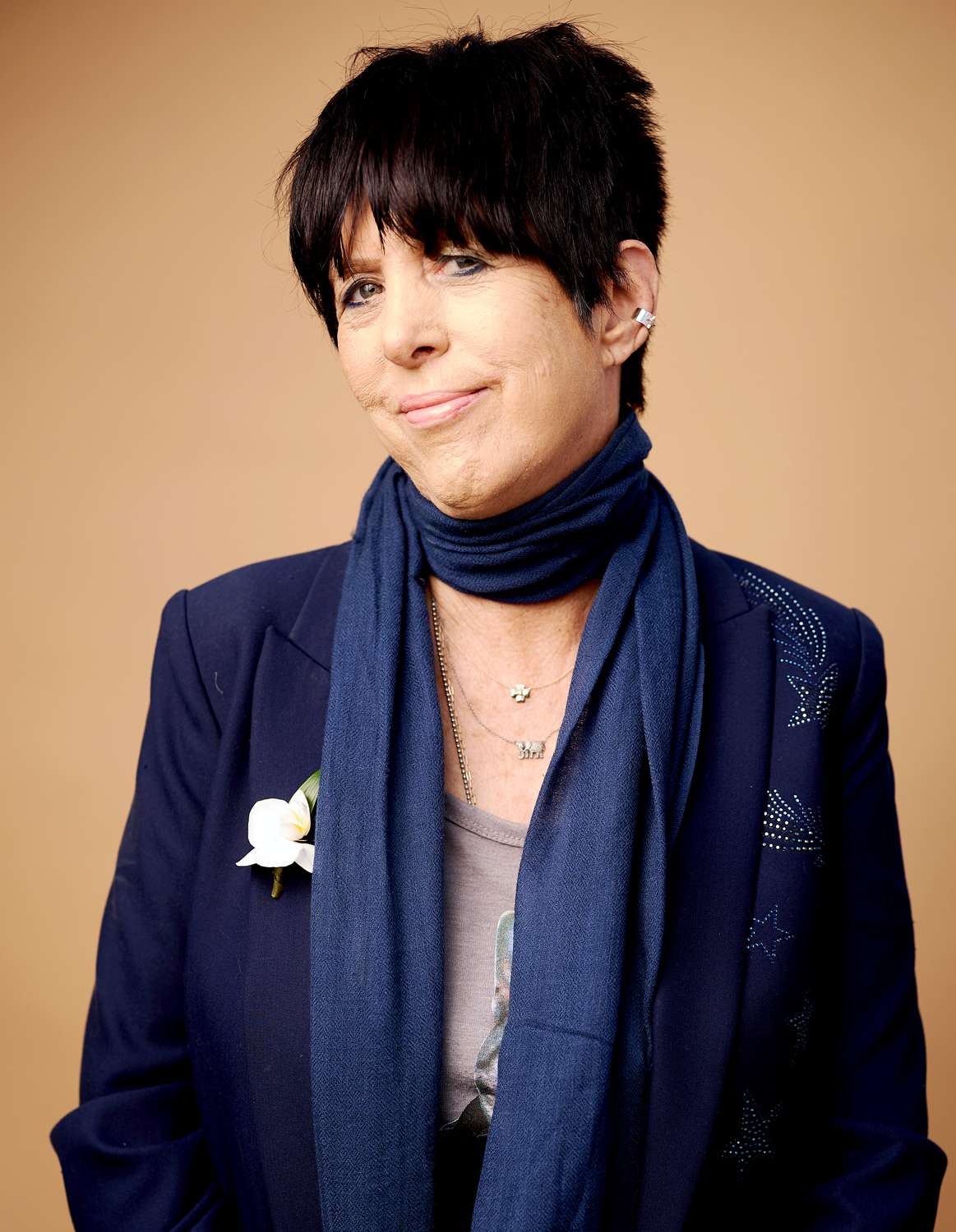 Diane Warren poses at the IMDb Portrait Studio during the 15th Annual Women In Film Oscar Nominees Party at Thompson Hollywood on March 25, 2022 in Los Angeles, California.