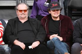 Jack Nicholson (L) and Ray Nicholson attend a basketball game between the Los Angeles Lakers and the New York Knicks at Staples Center on January 07, 2020 in Los Angeles, California