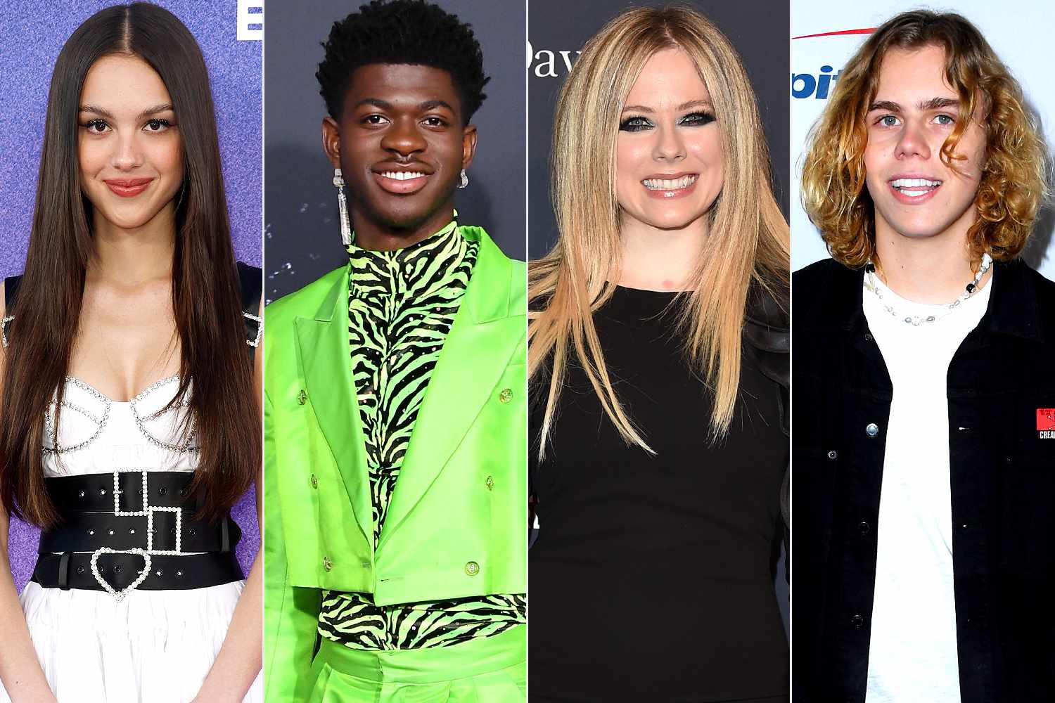 olivia rodrigo, lil nas, avril lavigne and the kid laroi