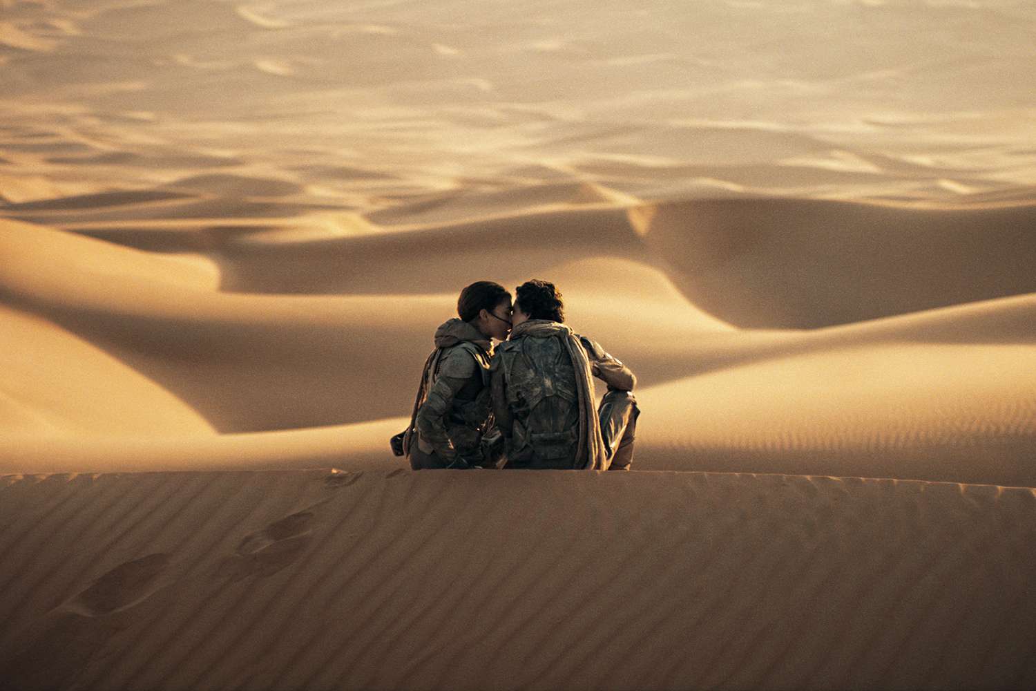 ZENDAYA as Chani and TIMOTHÃE CHALAMET as Paul Atreides. in Warner Bros. Pictures and Legendary Picturesâ action adventure âDUNE: PART TWO,â a Warner Bros. Pictures release.